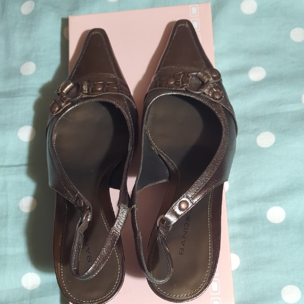 Bandolino Dark Brown Slingback Heels
